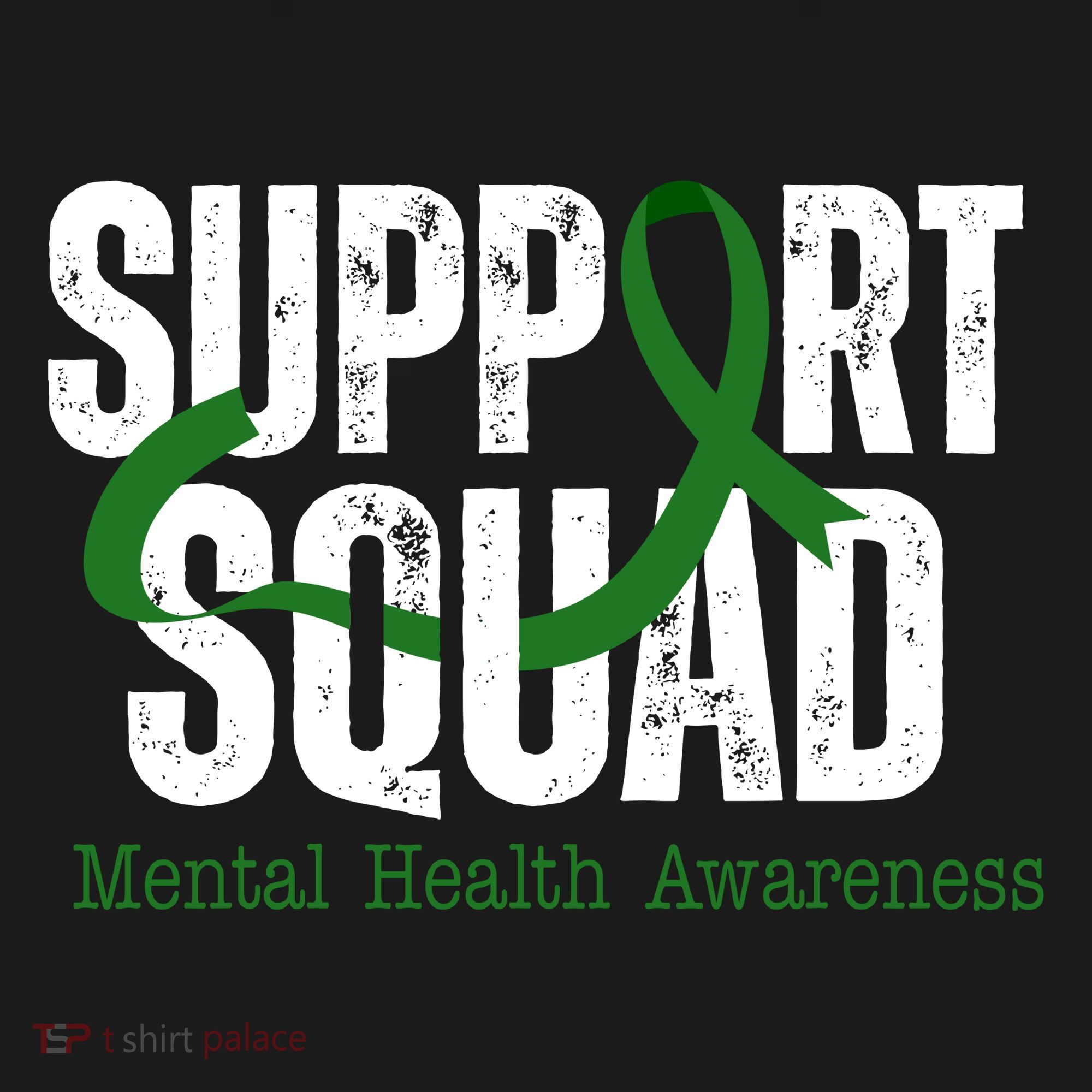 Support Squad Mental Health Awareness Green Ribbon Mousepad