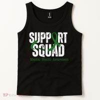 Support Squad Mental Health Awareness Green Ribbon Tank Top thumb 2