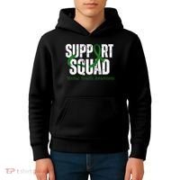 Support Squad Mental Health Awareness Green Ribbon Kids Hoodie thumb 4