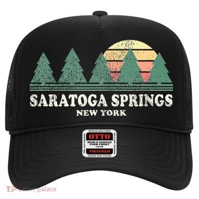 Saratoga Springs Ny Vintage Throwback Retro 70s Design Hat