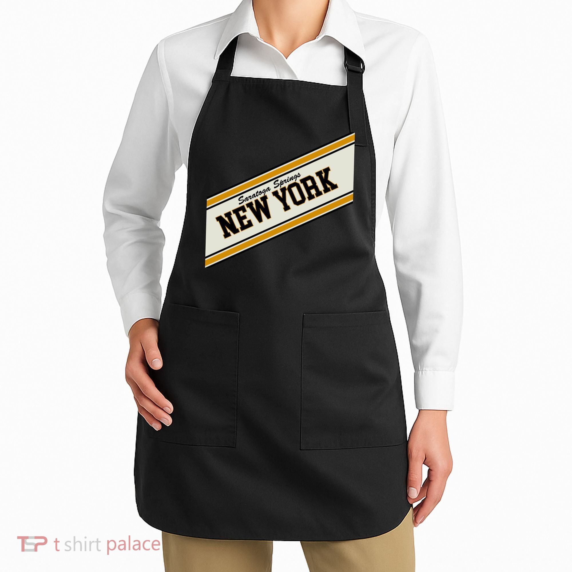 Saratoga Springs New York Varsity Logo Apron