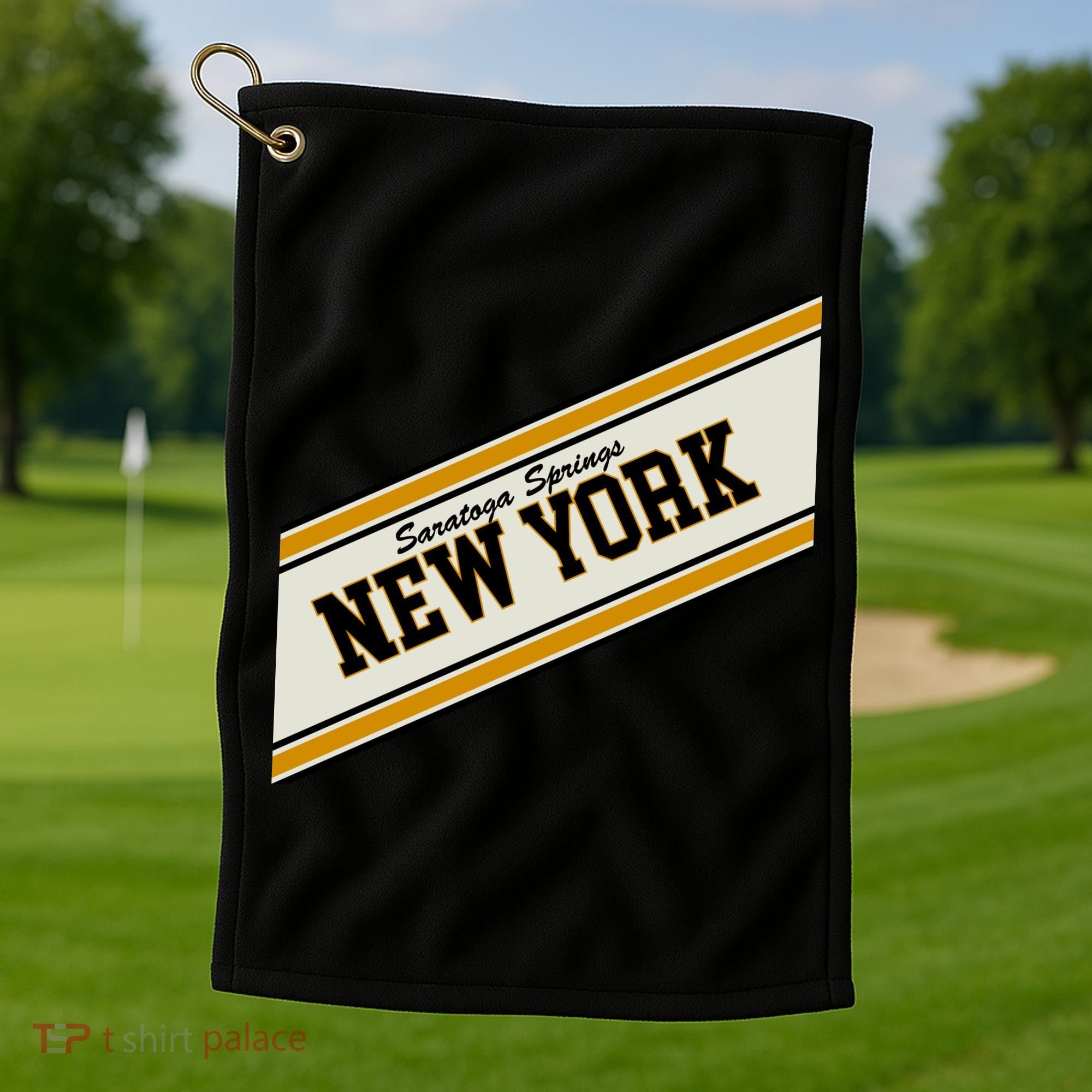 Saratoga Springs New York Varsity Logo Golf Towel