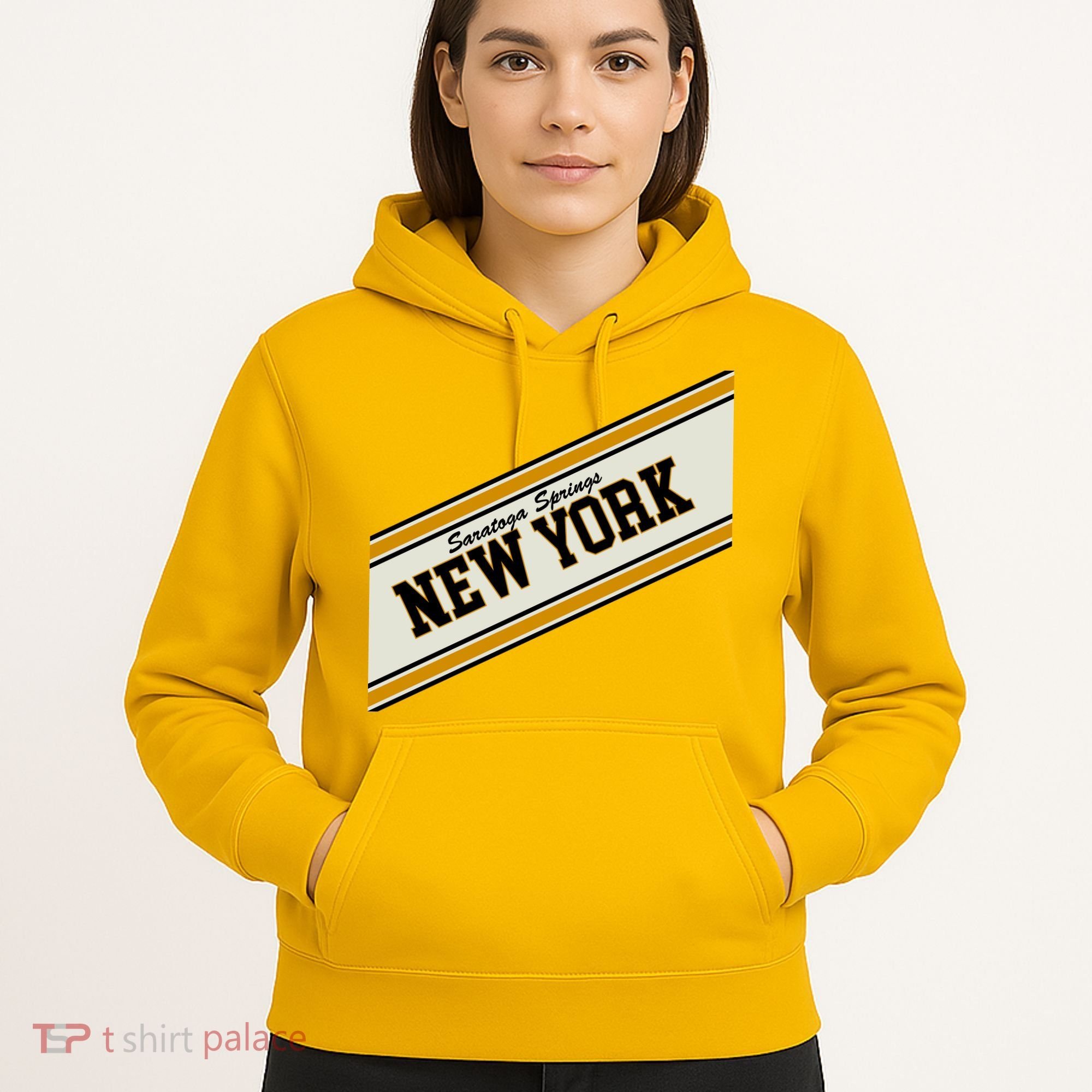 Saratoga Springs New York Varsity Logo Hoodie