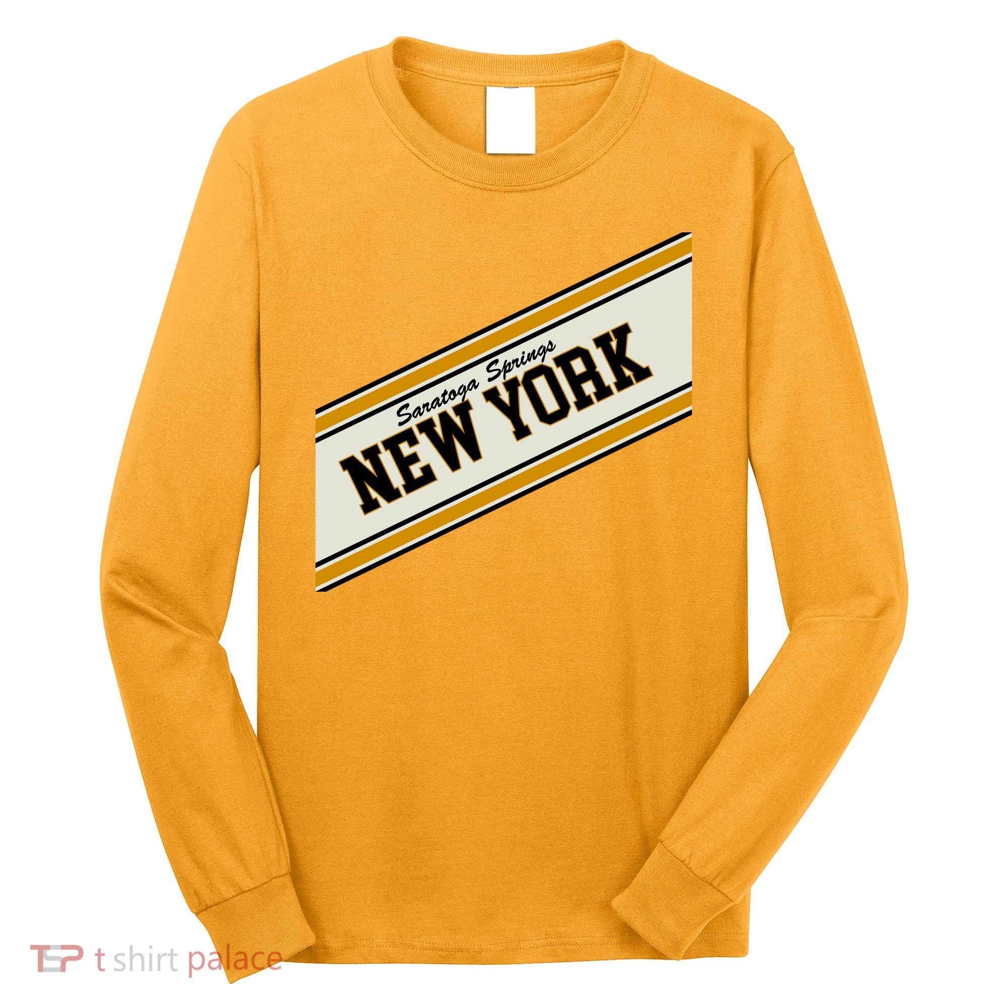 Saratoga Springs New York Varsity Logo Long Sleeve Shirt