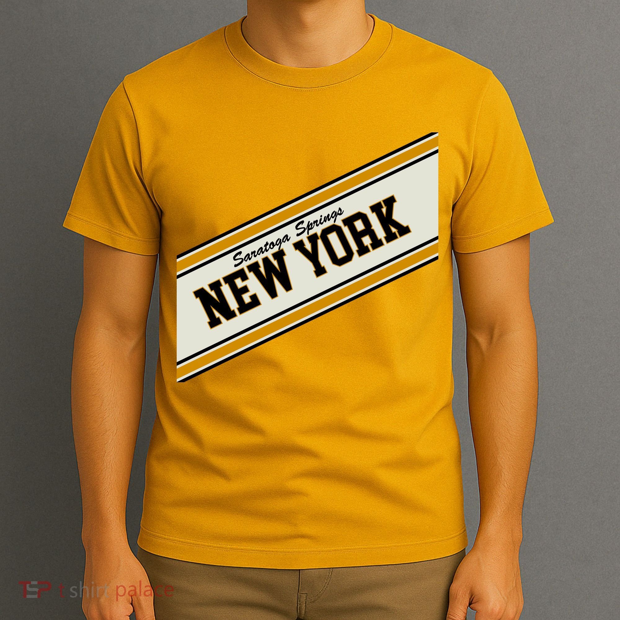 Saratoga Springs New York Varsity Logo T-Shirt