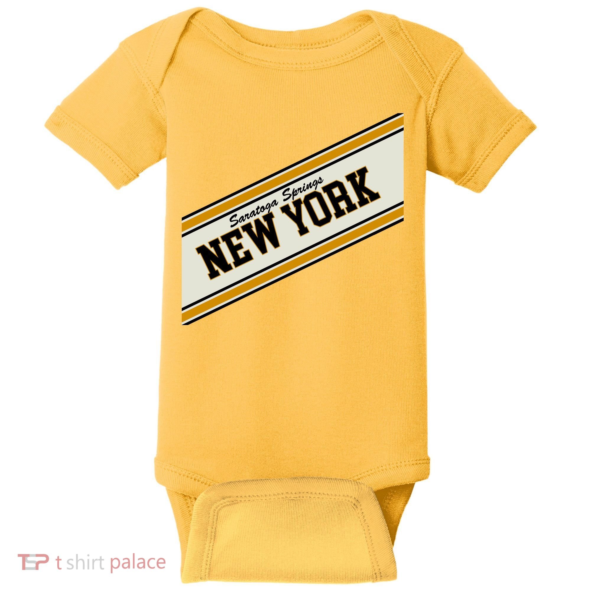 Saratoga Springs New York Varsity Logo Baby Bodysuit