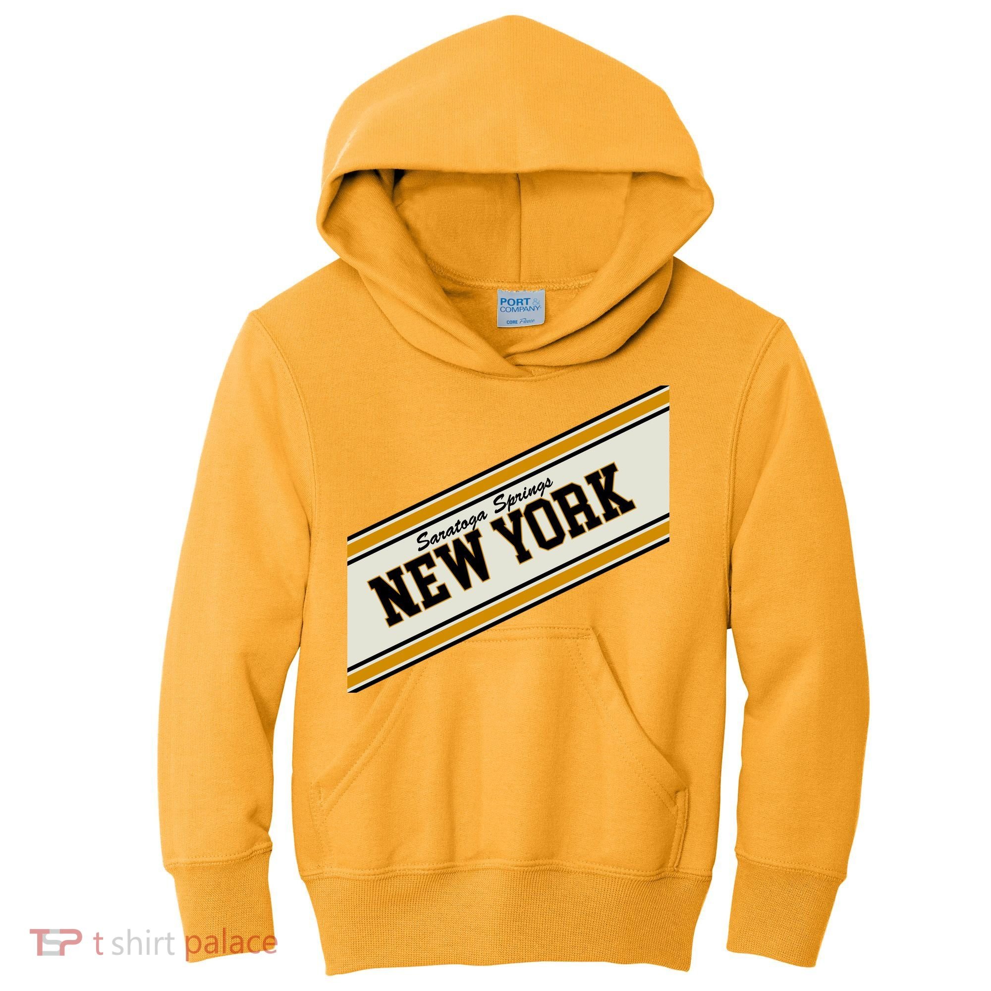 Saratoga Springs New York Varsity Logo Kids Hoodie