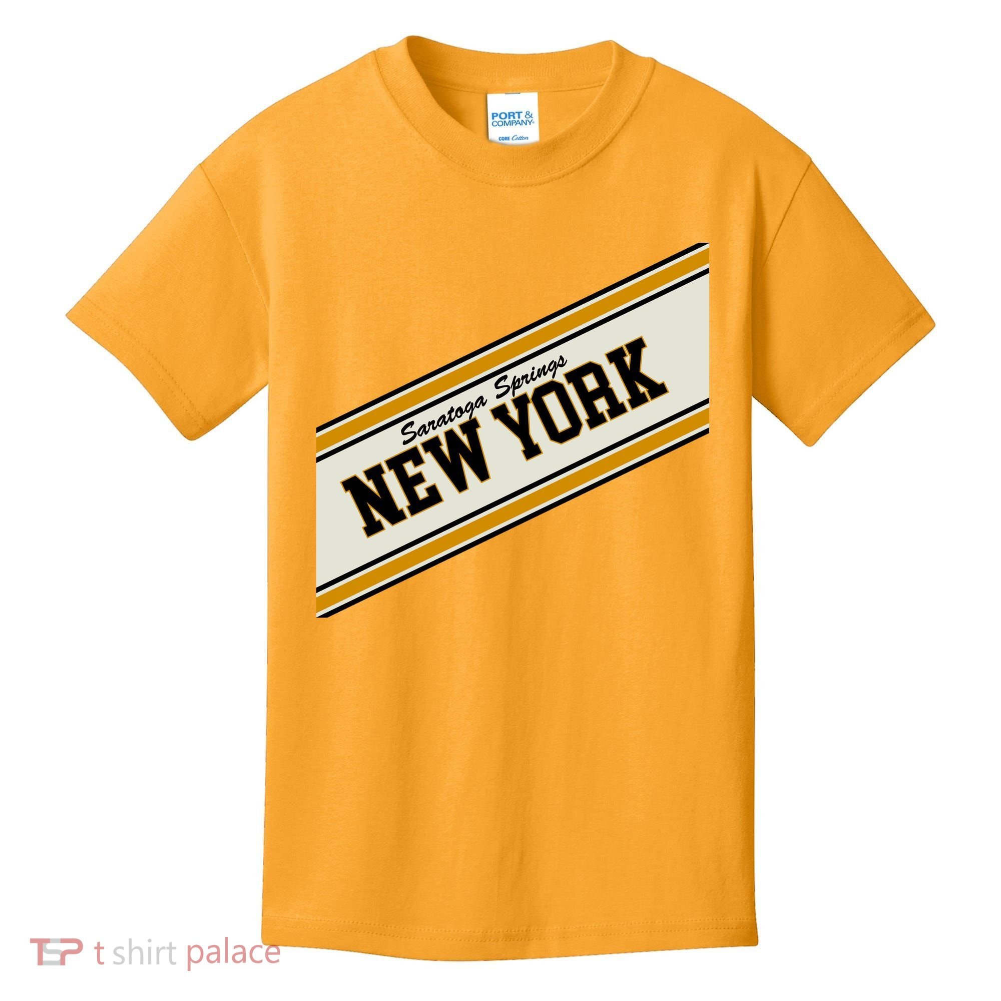 Saratoga Springs New York Varsity Logo Kids T-Shirt