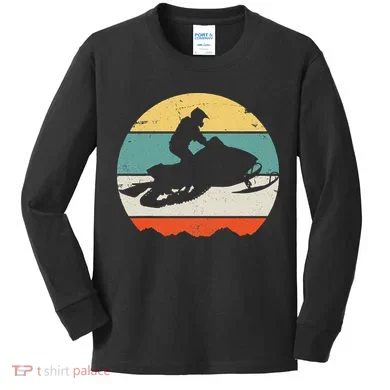 Snowmobile Kids Long Sleeve Shirt