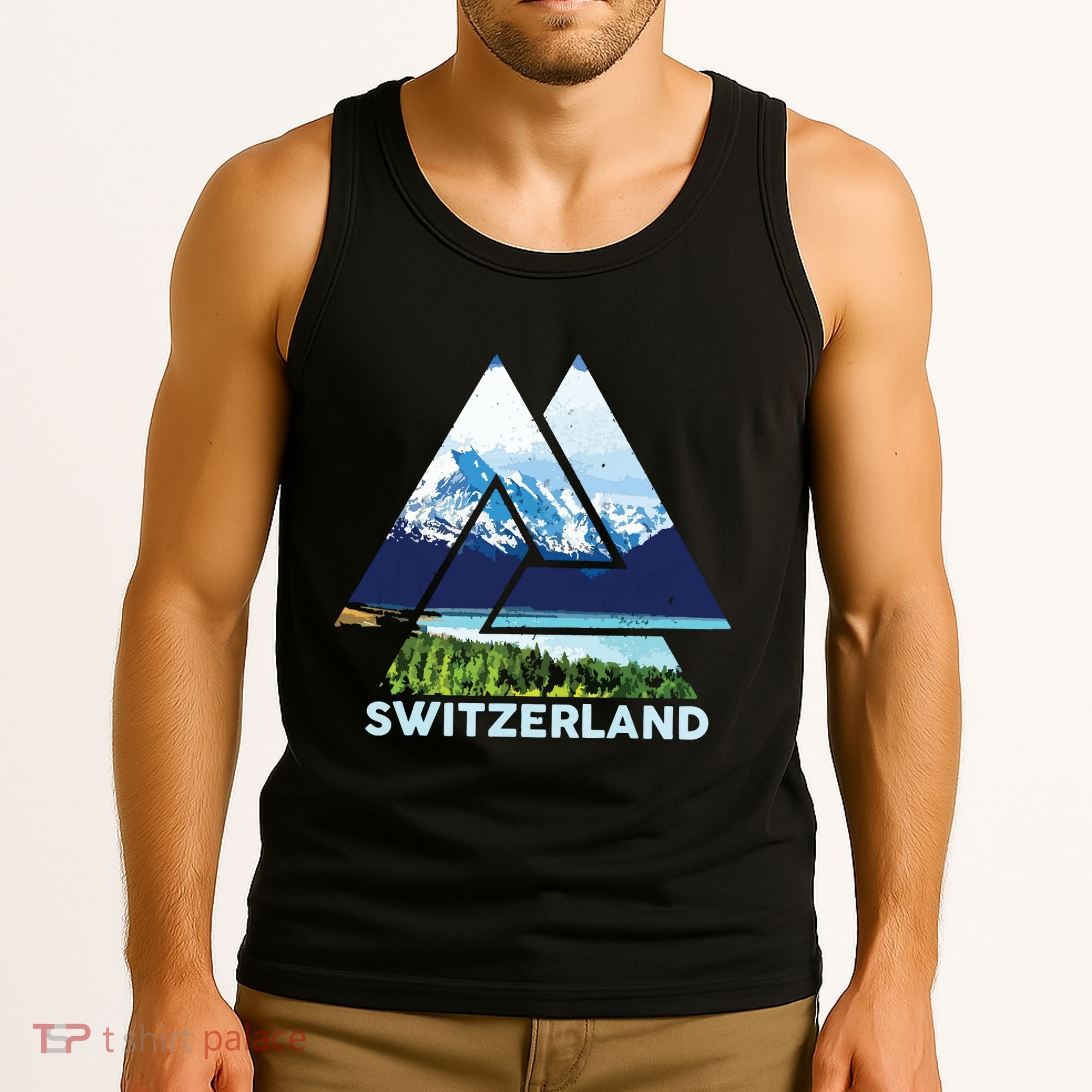 Switzerland Swiss Nature Alps Mountains Tank Top