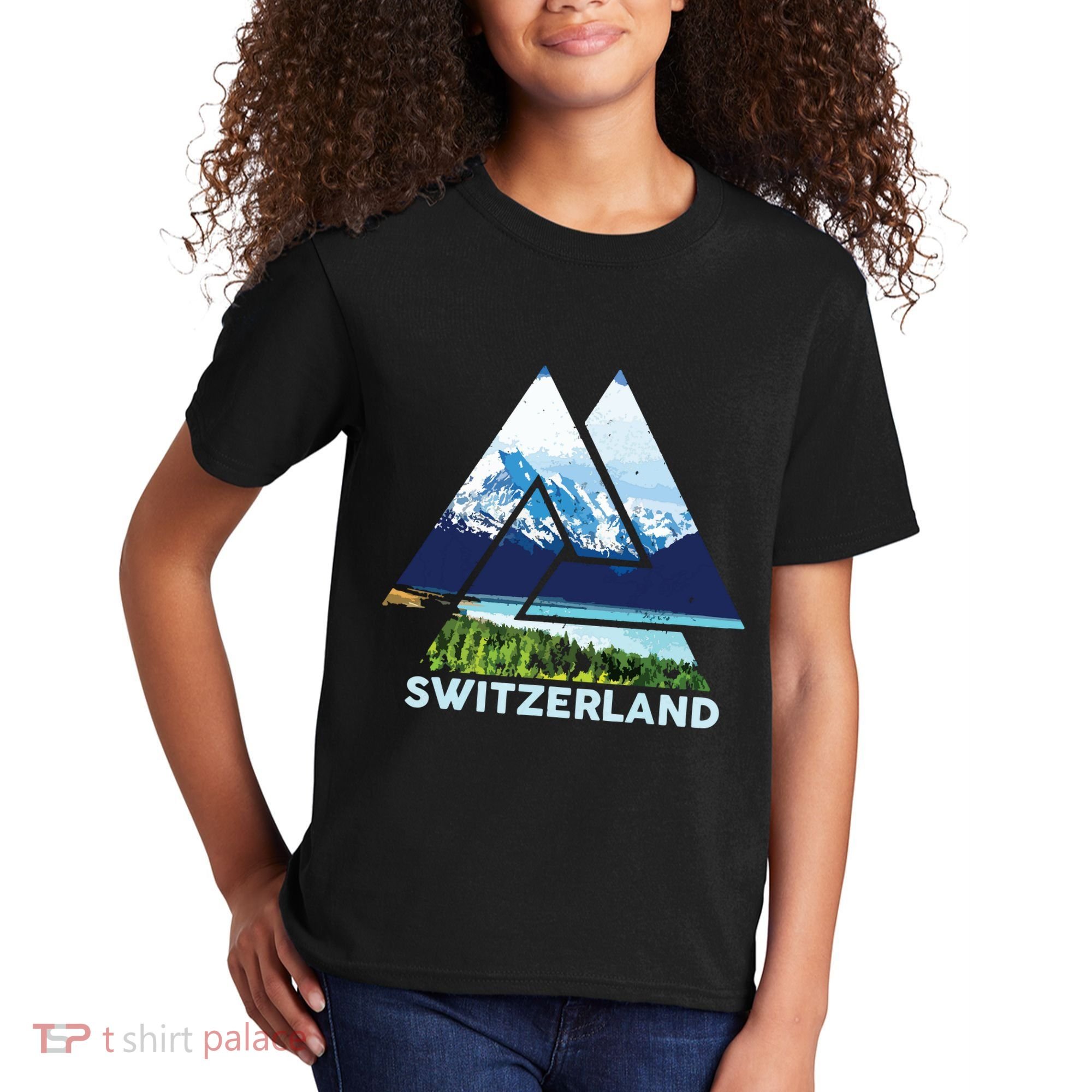 Switzerland Swiss Nature Alps Mountains Kids T-Shirt