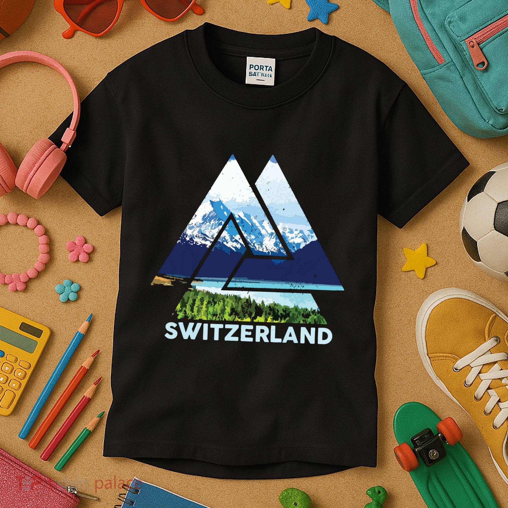Switzerland Swiss Nature Alps Mountains Kids T-Shirt