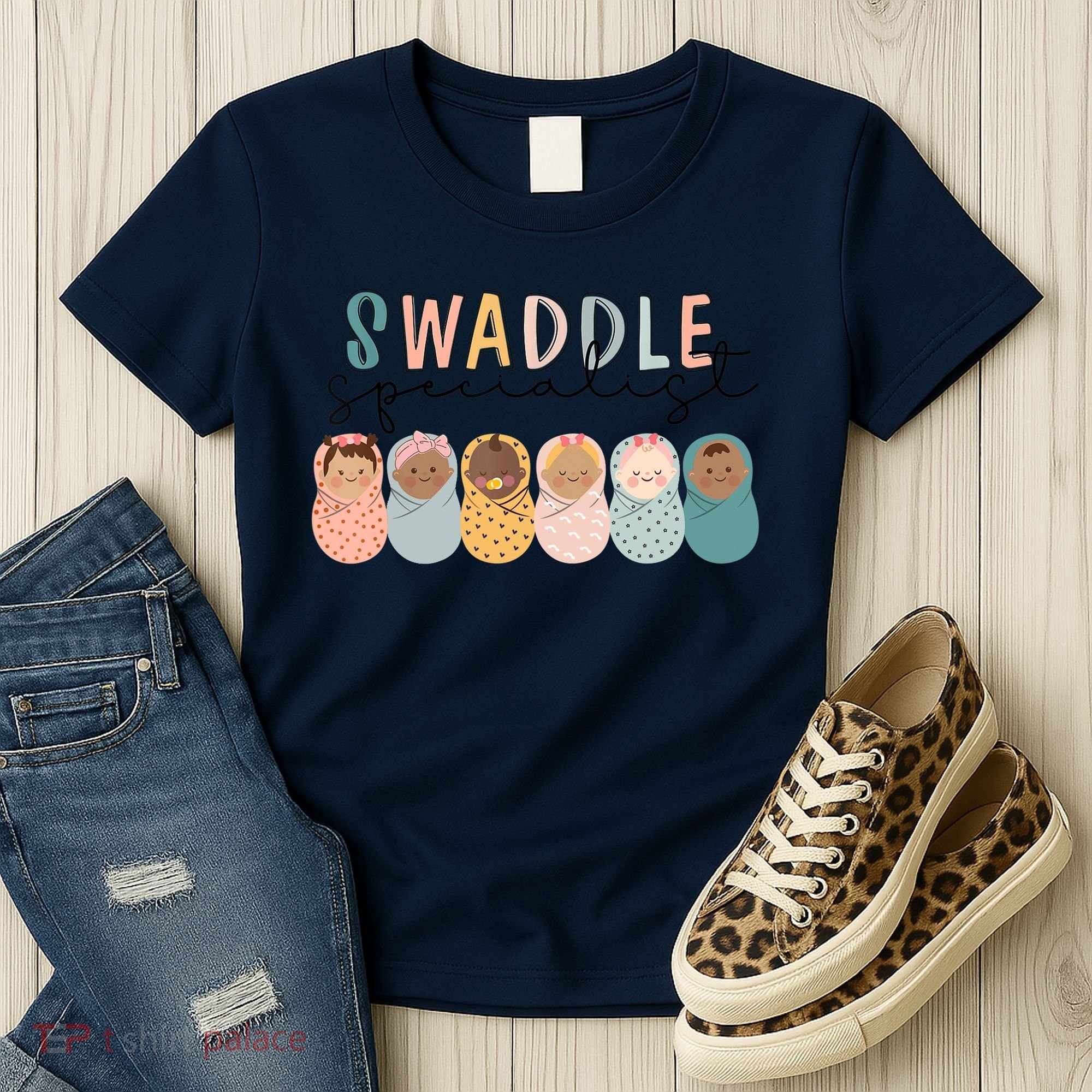 Swaddle Specialist NICU Mother Baby Nurse Tech Neonatal ICU Women's T-Shirt