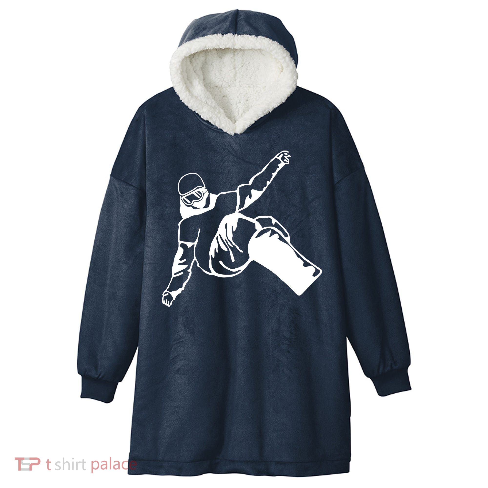 Snowboard Hooded Wearable Blanket