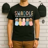 Swaddle Specialist NICU Mother Baby Nurse Tech Neonatal ICU T-Shirt thumb 6