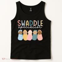 Swaddle Specialist NICU Mother Baby Nurse Tech Neonatal ICU Tank Top thumb 2