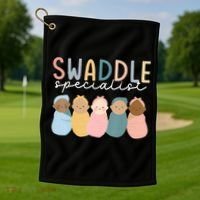 Swaddle Specialist NICU Mother Baby Nurse Tech Neonatal ICU Golf Towel thumb 1
