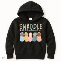 Swaddle Specialist NICU Mother Baby Nurse Tech Neonatal ICU Kids Hoodie thumb 0