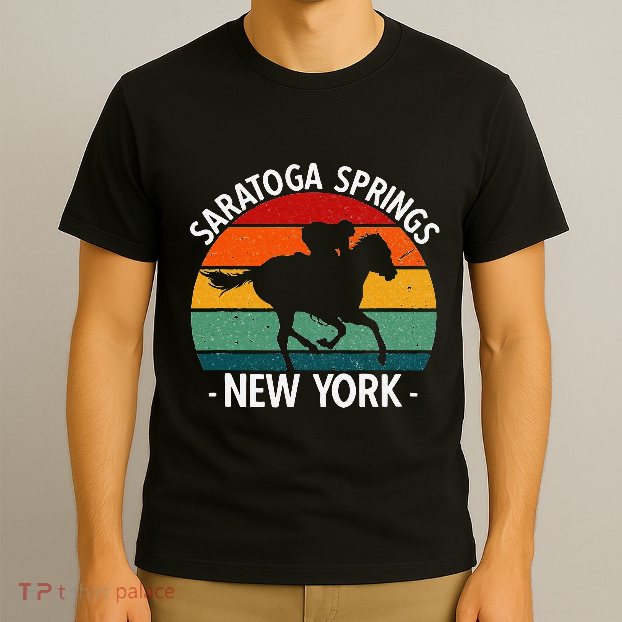 Saratoga Springs New York Toga Horse Racing T-Shirt
