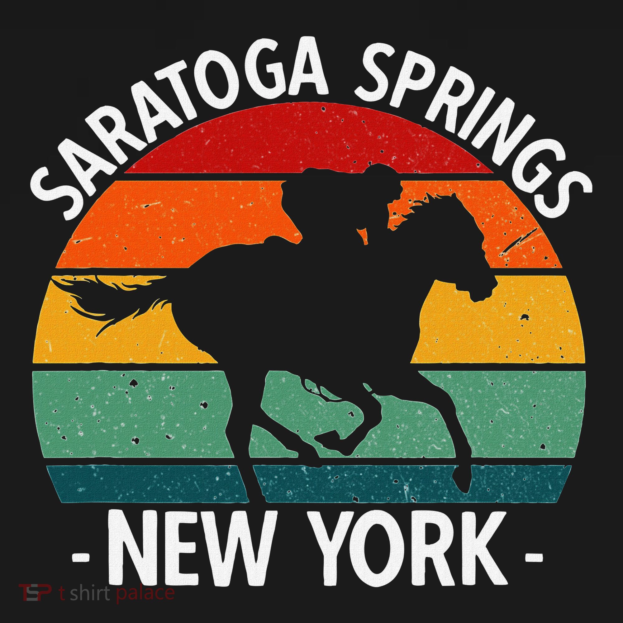 Saratoga Springs New York Toga Horse Racing Women's Tank Top