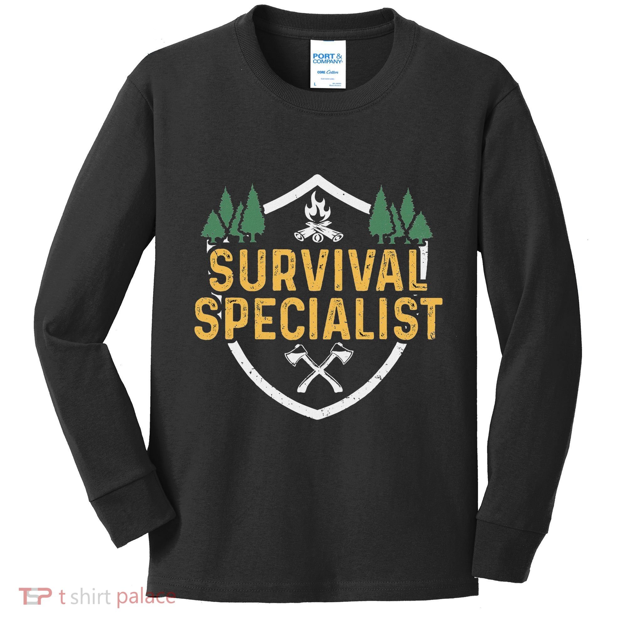 Survival Specialist Outdoor Bushcraft Survival Kids Long Sleeve Shirt