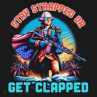 Stay Strapped Or Get Clapped George Washington 4th Of July Women's Hoodie thumb 2
