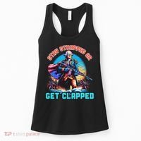 Stay Strapped Or Get Clapped George Washington 4th Of July Women's Tank Top thumb 0