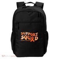 Support Squad Orange Ribbon Leukemia Blood Cancer Awareness Backpack thumb 0