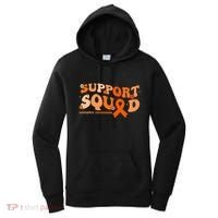 Support Squad Orange Ribbon Leukemia Blood Cancer Awareness Women's Hoodie thumb 0