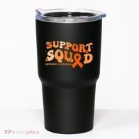 Support Squad Orange Ribbon Leukemia Blood Cancer Awareness Tumbler thumb 0