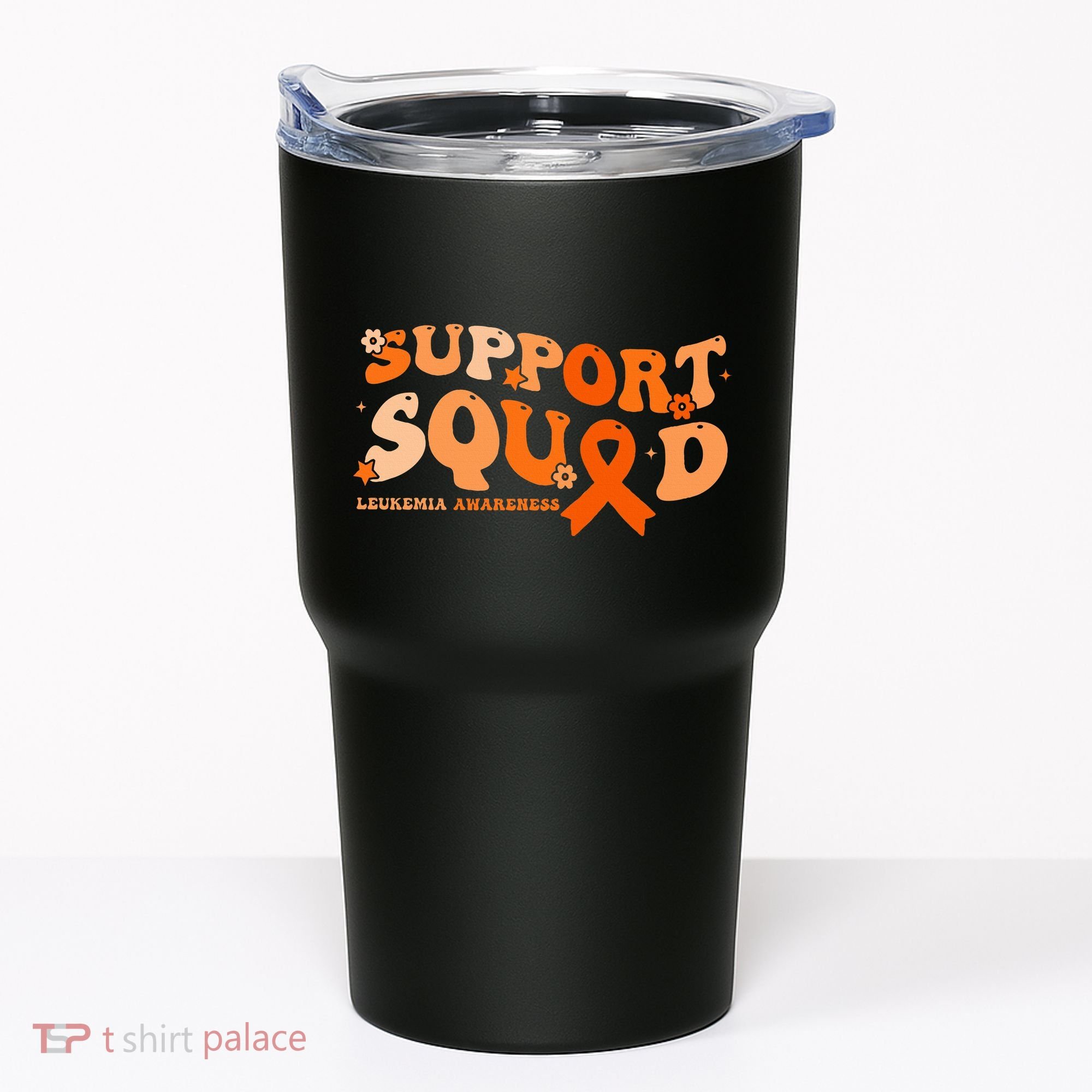 Support Squad Orange Ribbon Leukemia Blood Cancer Awareness Tumbler