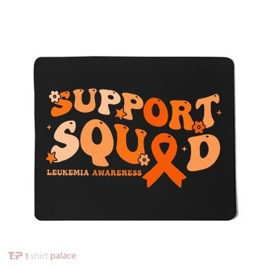 Support Squad Orange Ribbon Leukemia Blood Cancer Awareness Mousepad