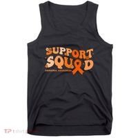 Support Squad Orange Ribbon Leukemia Blood Cancer Awareness Tank Top thumb 0