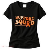 Support Squad Orange Ribbon Leukemia Blood Cancer Awareness Women's T-Shirt thumb 0