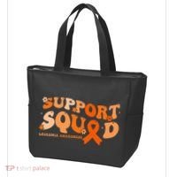 Support Squad Orange Ribbon Leukemia Blood Cancer Awareness Tote Bag thumb 3