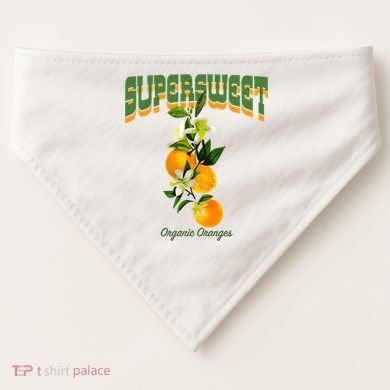 Super Sweet Organic Oranges USA-Made Doggie Bandana
