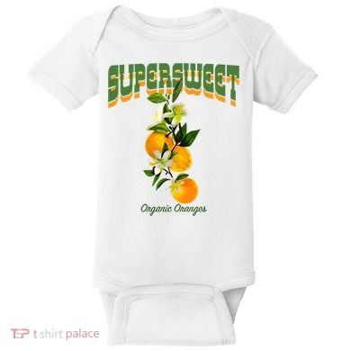 Super Sweet Organic Oranges Baby Bodysuit