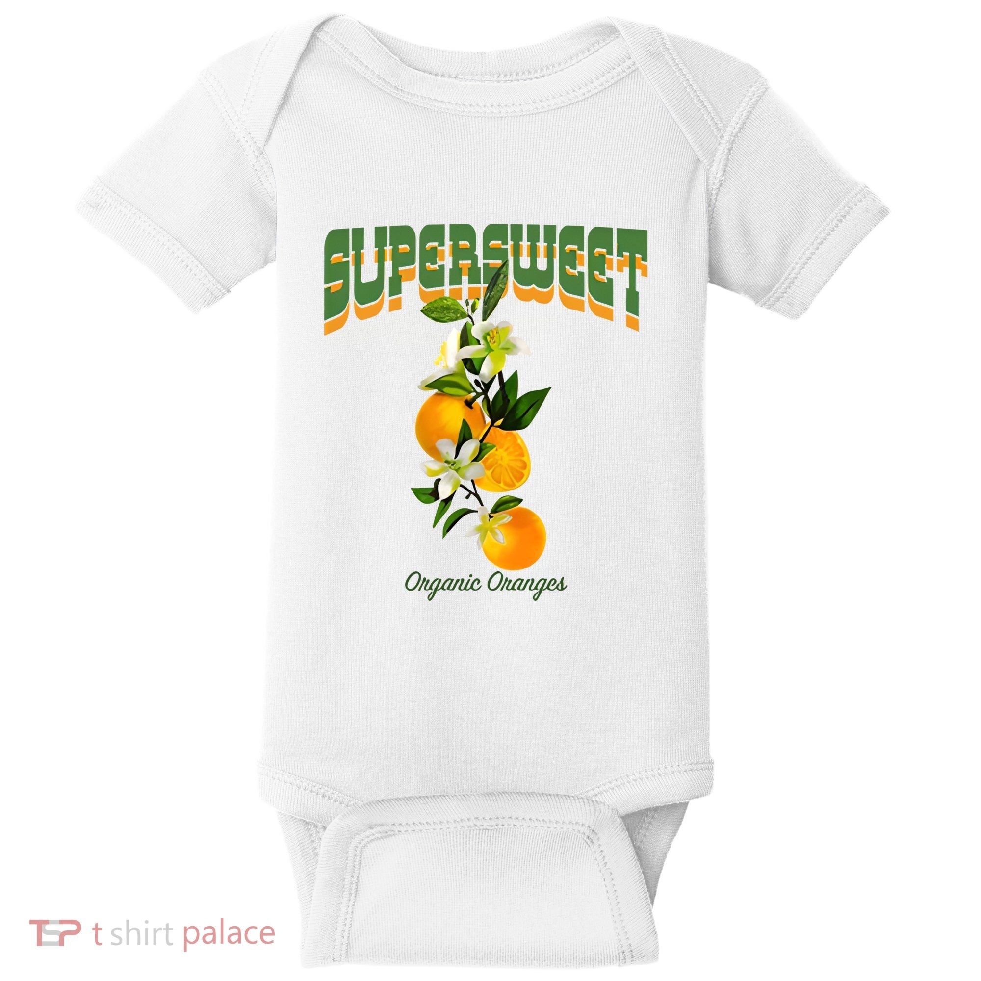 Super Sweet Organic Oranges Baby Bodysuit
