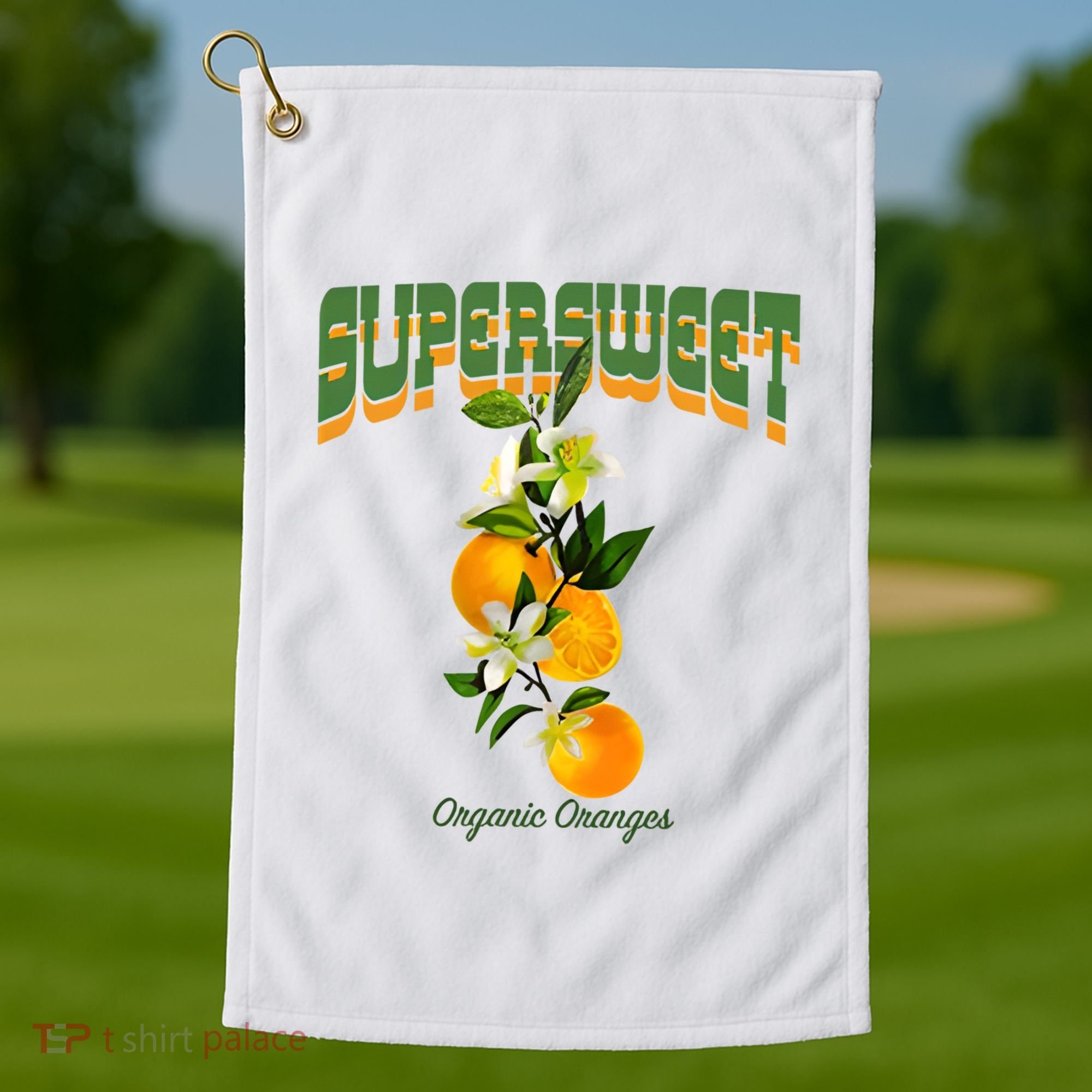 Super Sweet Organic Oranges Golf Towel