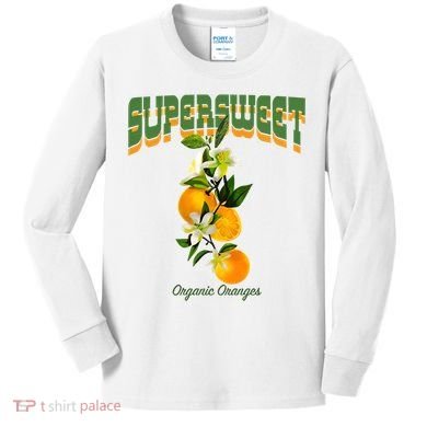 Super Sweet Organic Oranges Kids Long Sleeve Shirt