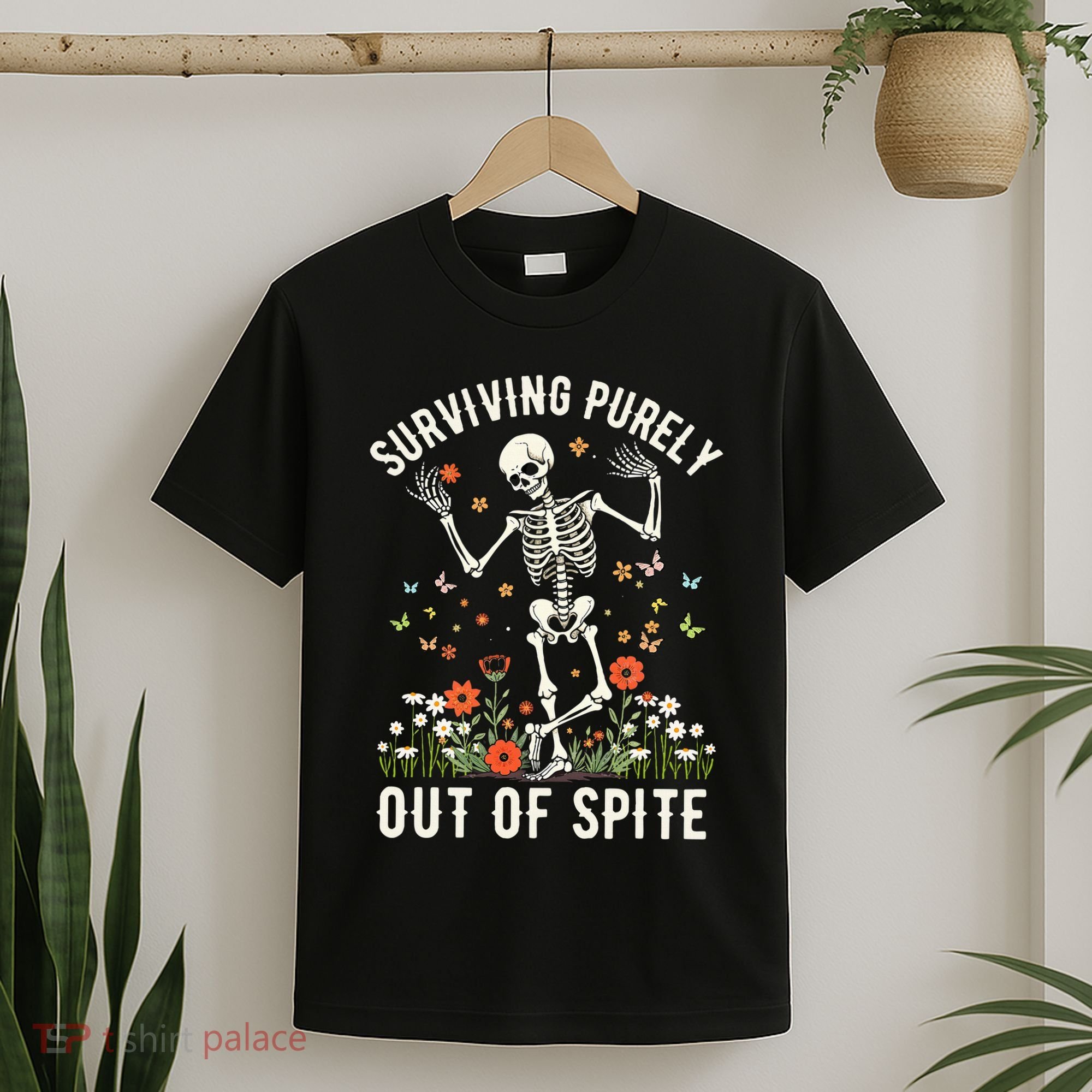 Skeleton Surviving Out Of Spite Alive Out Of Spite T-Shirt