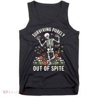 Skeleton Surviving Out Of Spite Alive Out Of Spite Tank Top thumb 0