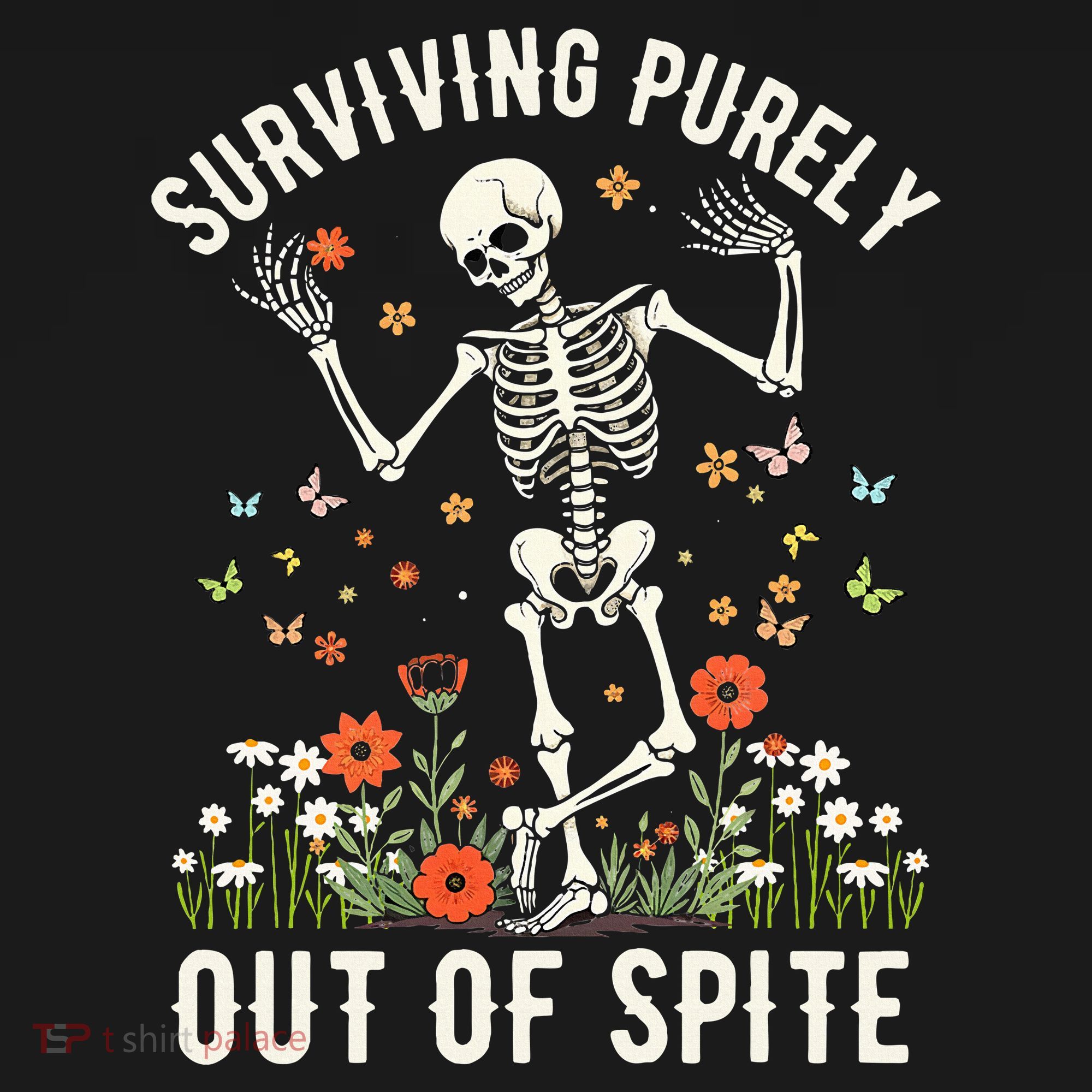 Skeleton Surviving Out Of Spite Alive Out Of Spite Kids Hoodie
