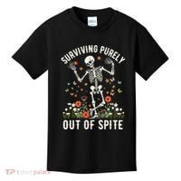 Skeleton Surviving Out Of Spite Alive Out Of Spite Kids T-Shirt thumb 0