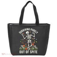 Skeleton Surviving Out Of Spite Alive Out Of Spite Tote Bag thumb 0