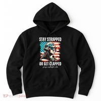 Stay Strapped Or Get Clapped George Washington 1776 Hoodie thumb 0