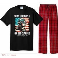 Stay Strapped Or Get Clapped George Washington 1776 Pajama Set thumb 0