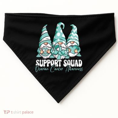 Support Squad Ovarian Cancer Awareness Month USA-Made Doggie Bandana