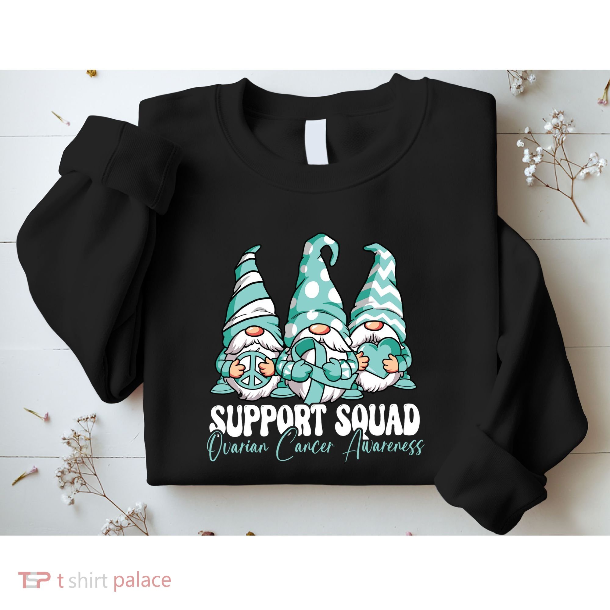 Support Squad Ovarian Cancer Awareness Month Sweatshirt