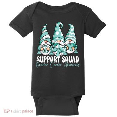 Support Squad Ovarian Cancer Awareness Month Baby Bodysuit
